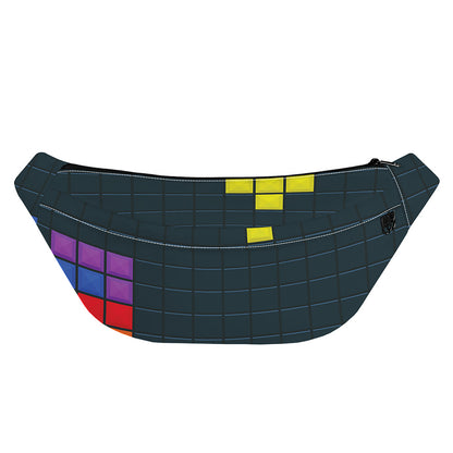 Colorful Block Puzzle Video Game Print Fanny Pack