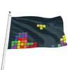 Colorful Block Puzzle Video Game Print Flag