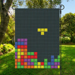 Colorful Block Puzzle Video Game Print Garden Flag