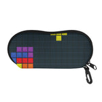 Colorful Block Puzzle Video Game Print Glasses Case