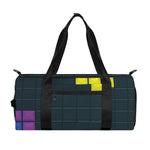 Colorful Block Puzzle Video Game Print Gym Bag