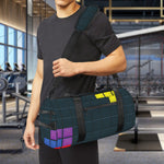 Colorful Block Puzzle Video Game Print Gym Bag