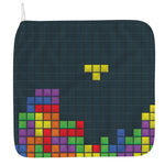 Colorful Block Puzzle Video Game Print Hand Towel