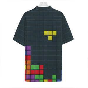 Colorful Block Puzzle Video Game Print Hawaiian Shirt