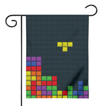 Colorful Block Puzzle Video Game Print House Flag