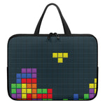 Colorful Block Puzzle Video Game Print Laptop Sleeve With Handle