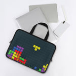 Colorful Block Puzzle Video Game Print Laptop Sleeve With Handle