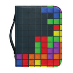 Colorful Block Puzzle Video Game Print Leather Bible Cover