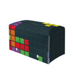 Colorful Block Puzzle Video Game Print Leather Tissue Box Cover
