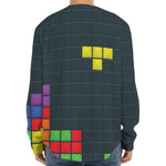 Colorful Block Puzzle Video Game Print Long Sleeve Baseball Jersey