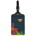 Colorful Block Puzzle Video Game Print Luggage Tag