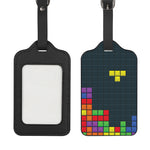 Colorful Block Puzzle Video Game Print Luggage Tag