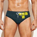 Colorful Block Puzzle Video Game Print Men's Swim Briefs