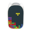 Colorful Block Puzzle Video Game Print Mesh Laundry Hamper