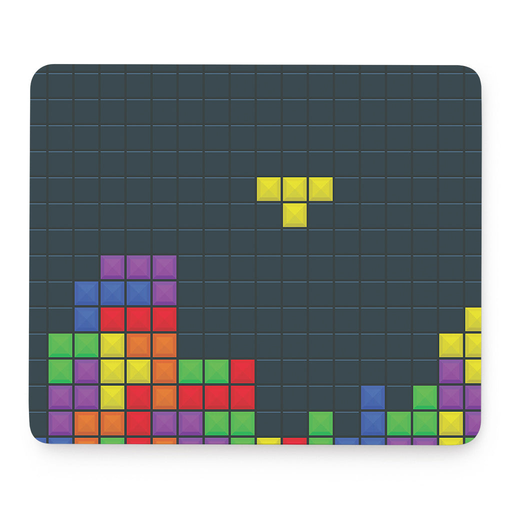 Colorful Block Puzzle Video Game Print Mouse Pad