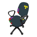 Colorful Block Puzzle Video Game Print Office Chair Cover