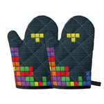 Colorful Block Puzzle Video Game Print Oven Mitts