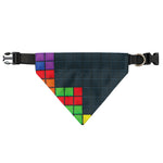 Colorful Block Puzzle Video Game Print Over The Collar Dog Bandana
