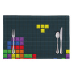 Colorful Block Puzzle Video Game Print Placemat