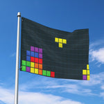 Colorful Block Puzzle Video Game Print Polyester Flag
