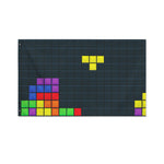 Colorful Block Puzzle Video Game Print Polyester Flag