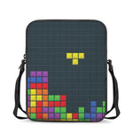Colorful Block Puzzle Video Game Print Rectangular Crossbody Bag
