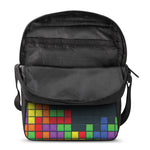 Colorful Block Puzzle Video Game Print Rectangular Crossbody Bag