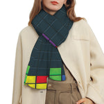Colorful Block Puzzle Video Game Print Scarf