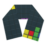 Colorful Block Puzzle Video Game Print Scarf