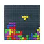 Colorful Block Puzzle Video Game Print Silk Bandana