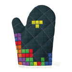 Colorful Block Puzzle Video Game Print Single Oven Mitt