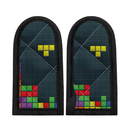 Colorful Block Puzzle Video Game Print Skillet Handle Cover