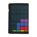 Colorful Block Puzzle Video Game Print Trifold Wallet