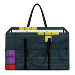 Colorful Block Puzzle Video Game Print Utility Tote Bag