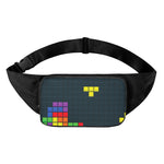 Colorful Block Puzzle Video Game Print Waist Bag