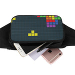 Colorful Block Puzzle Video Game Print Waist Bag