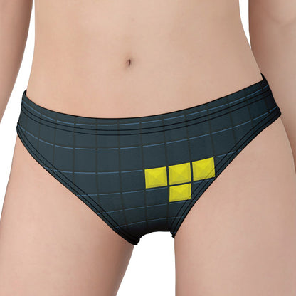 Colorful Block Puzzle Video Game Print Women's Panties