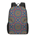 Colorful Bohemian Mandala Pattern Print 17 Inch Backpack
