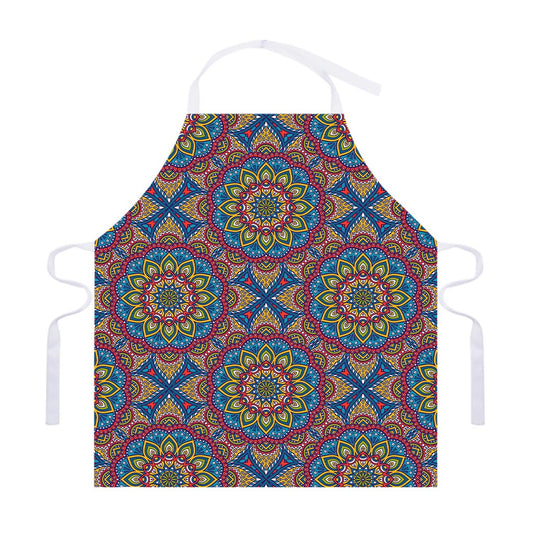 Colorful Bohemian Mandala Pattern Print Adjustable Apron