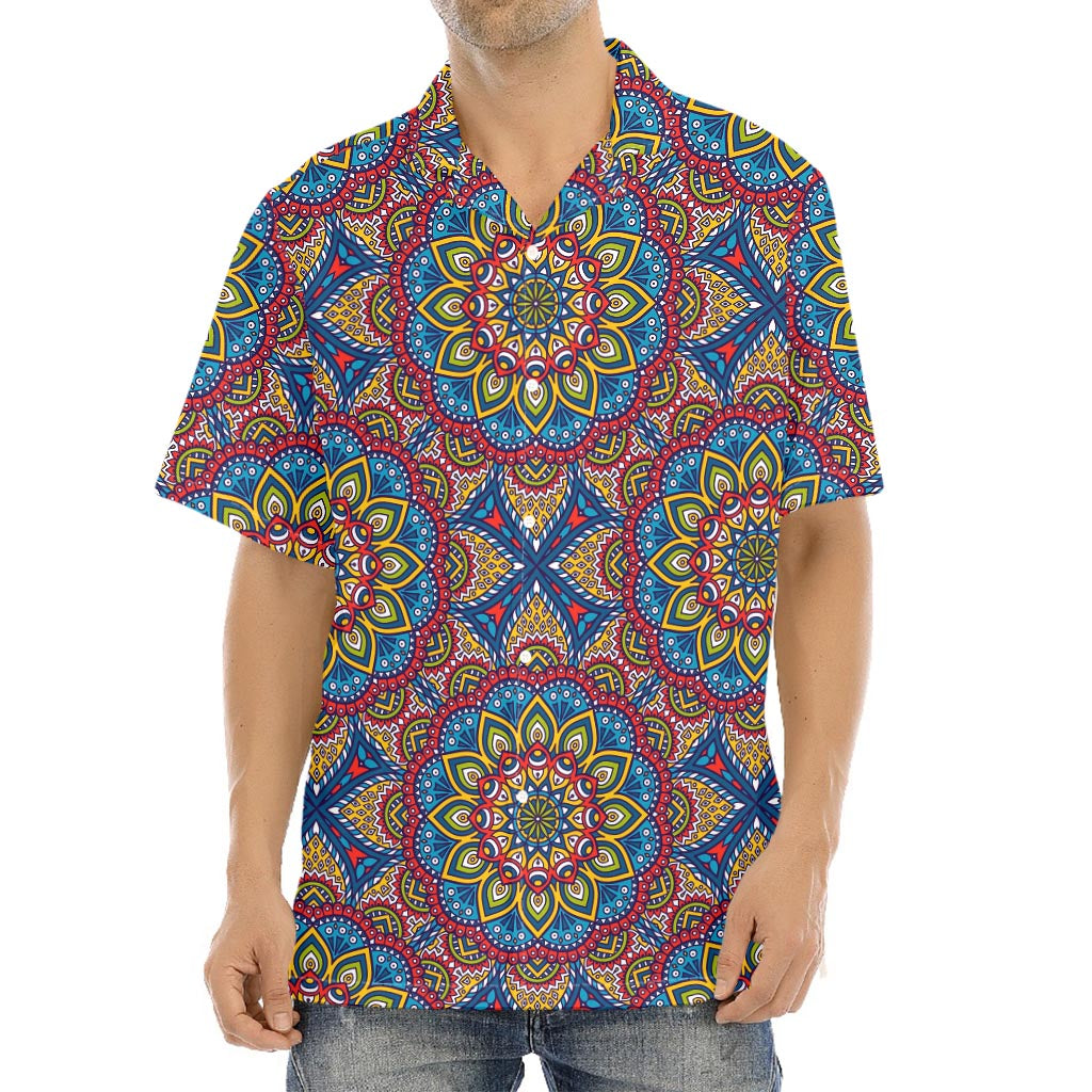 Colorful Bohemian Mandala Pattern Print Aloha Shirt