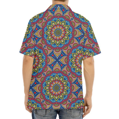 Colorful Bohemian Mandala Pattern Print Aloha Shirt