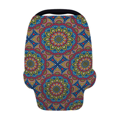 Colorful Bohemian Mandala Pattern Print Baby Seat Cover