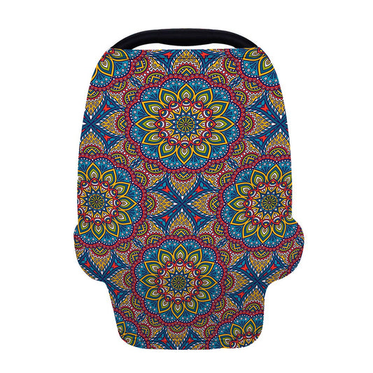 Colorful Bohemian Mandala Pattern Print Baby Seat Cover