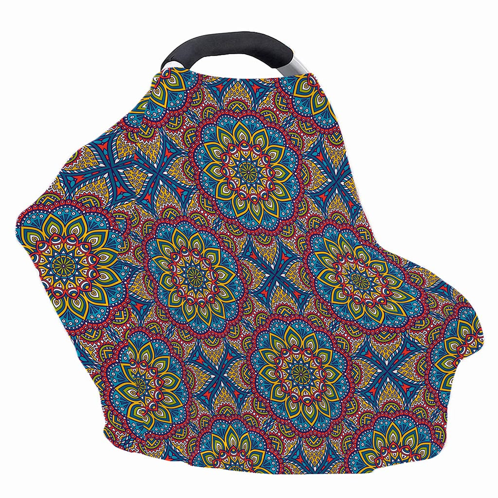 Colorful Bohemian Mandala Pattern Print Baby Seat Cover
