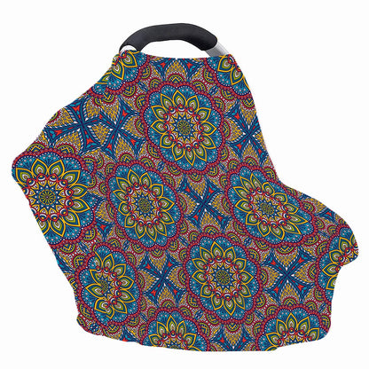 Colorful Bohemian Mandala Pattern Print Baby Seat Cover