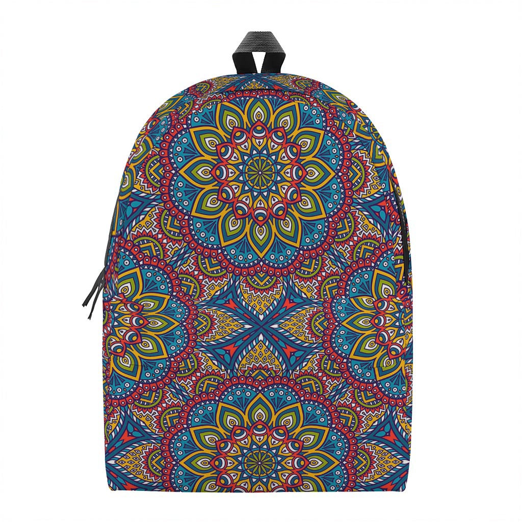 Colorful Bohemian Mandala Pattern Print Backpack