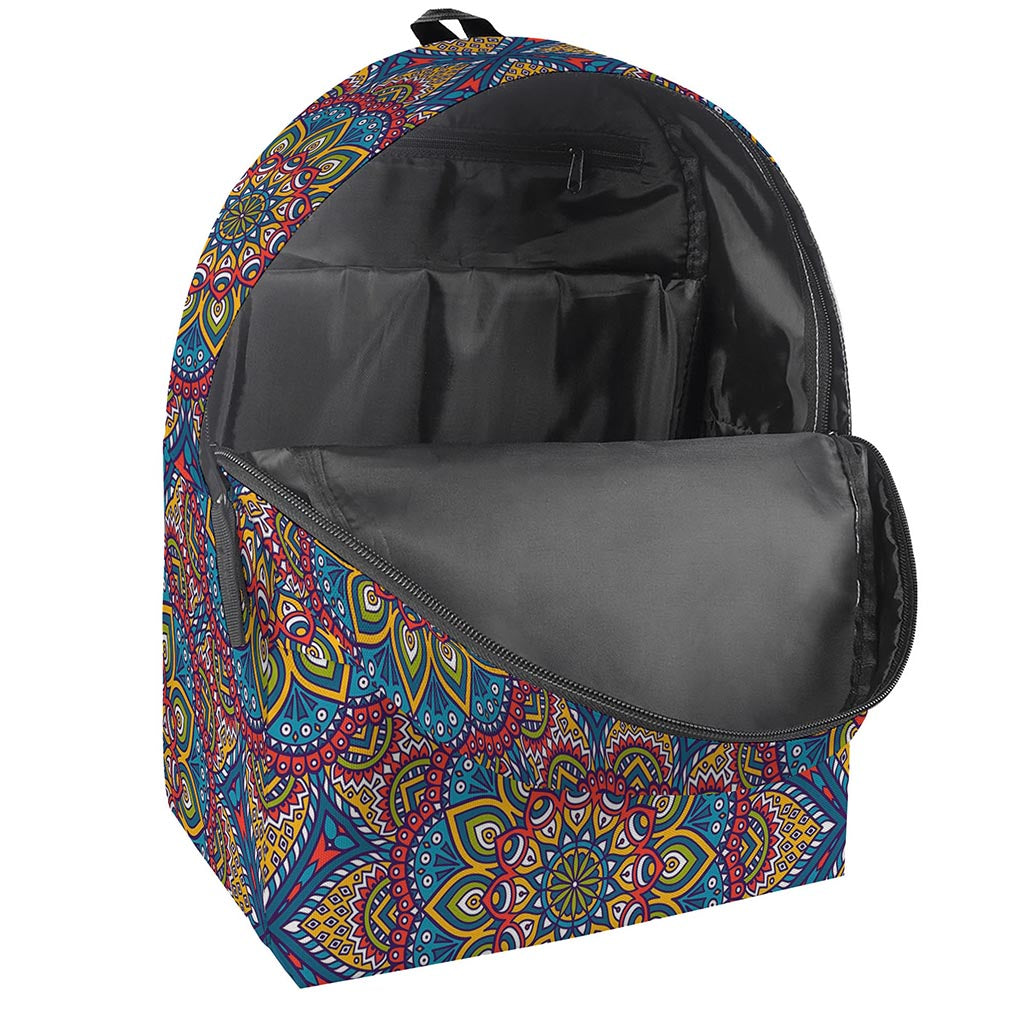 Colorful Bohemian Mandala Pattern Print Backpack