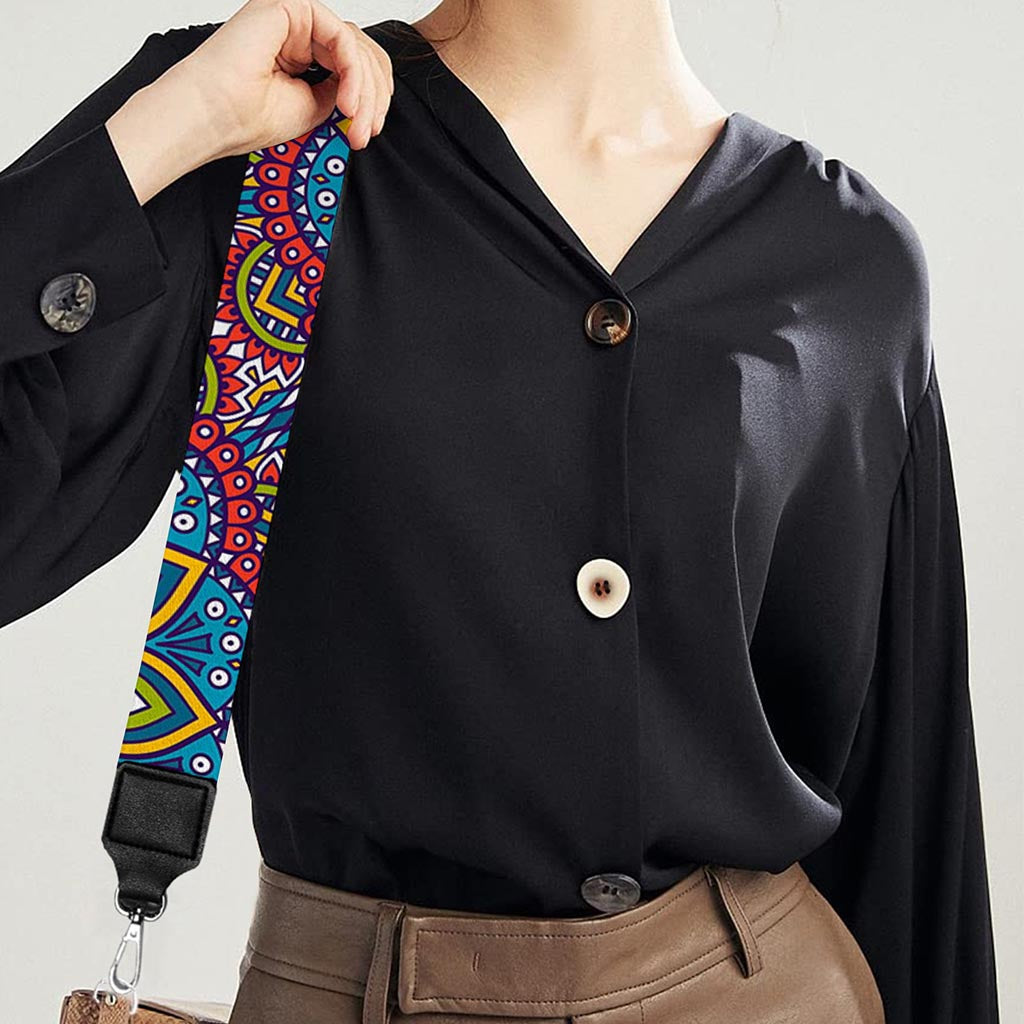 Colorful Bohemian Mandala Pattern Print Bag Strap