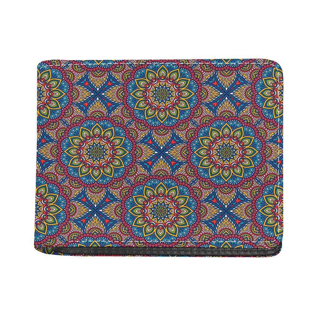 Colorful Bohemian Mandala Pattern Print Bifold Wallet