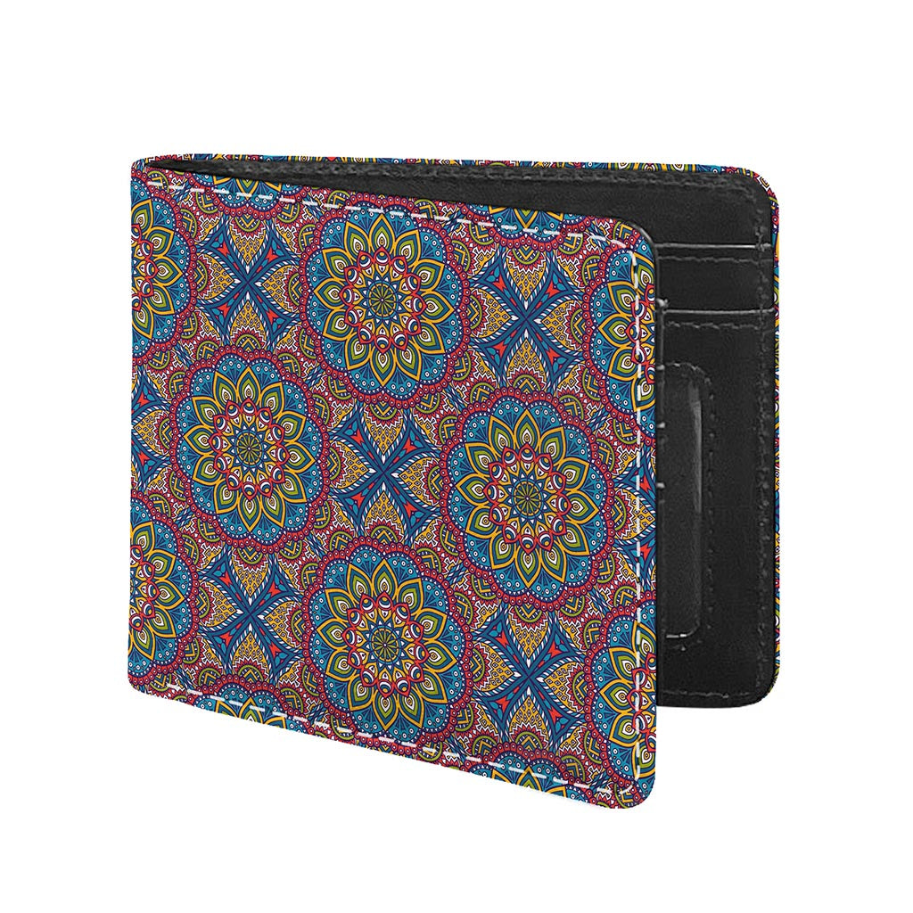 Colorful Bohemian Mandala Pattern Print Bifold Wallet